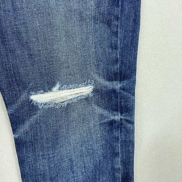 Rag & Bone Womens Distressed Dre Capri Jeans Size 33 Blue Raw Hem Deville Wash - Picture 7 of 14